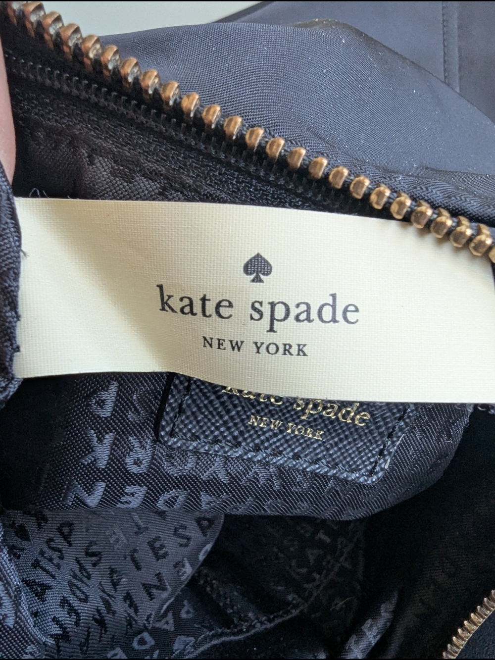Kate Spade New York Justyne Nylon Hobo Bag in black. - Picture 10 of 11
